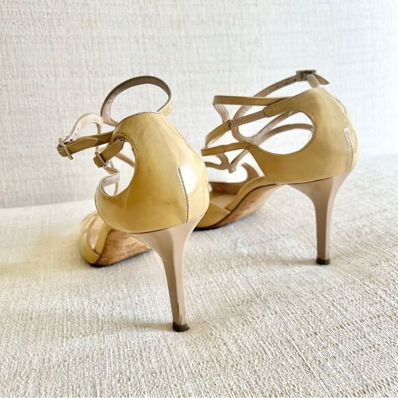 Jimmy Choo Nude Stiletto Patent Leather Sandal in Worn Condition Size EU 40.5 - Picture 13 of 16